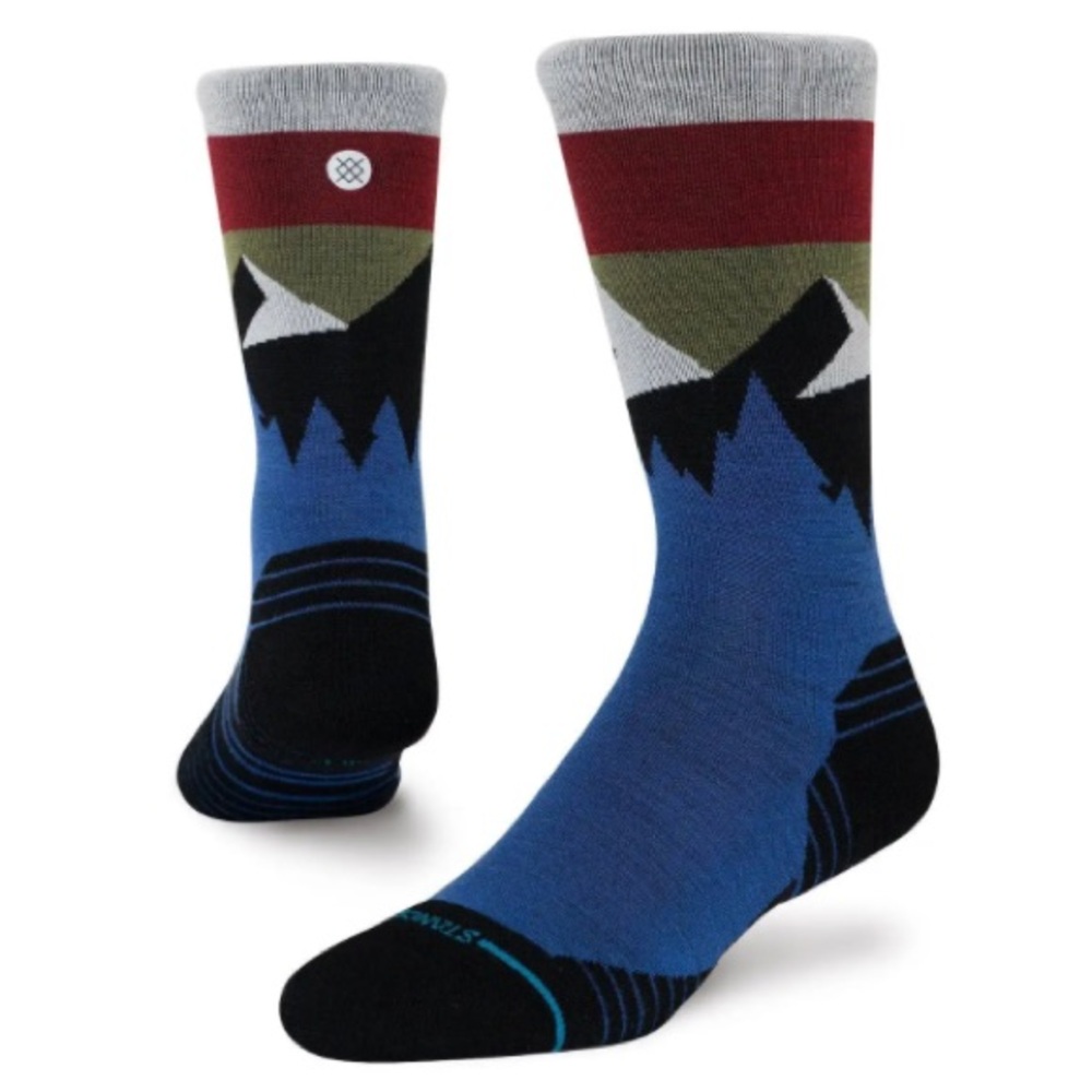 STANCE Men’s Merino Wool Blend Crew Height Socks - COBALT BLUE LIGHT WOOL CREW